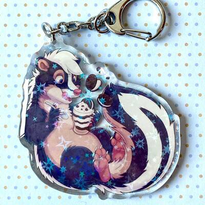 Skunk oreo keychain (large)