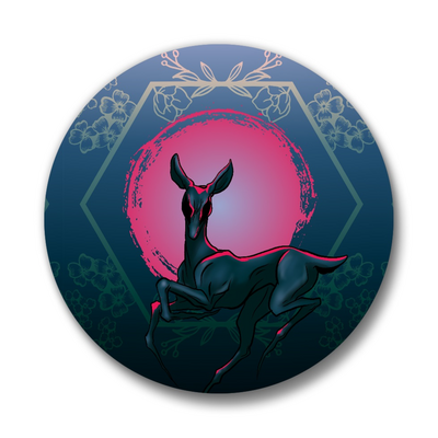 Ghost Deer Pinback Buttons