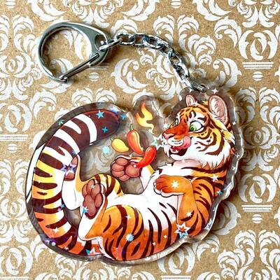 Tiger pepper keychain (large)