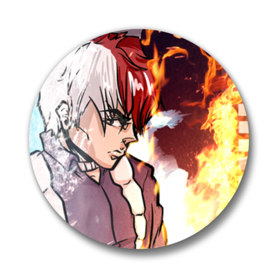 Icy hot todoroki pinback buttons