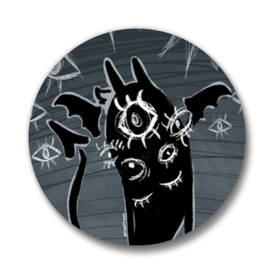 Dark Matter Studio Void Mascot Pinback Buttons