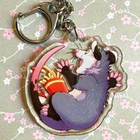 Opossum Fries Keychain - Thumbnail 1