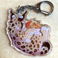 Breakfast Lynx Keychain (large) - Thumbnail 1