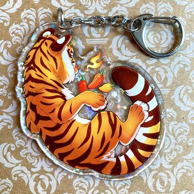 Tiger pepper keychain (large)