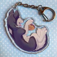 Husky Donut Keychain (large/recolor) - Thumbnail 1