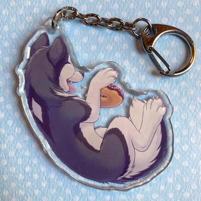 Husky donut keychain (large/recolor)
