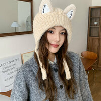 Cute Fox Ears Knitted Cap - Thumbnail 8