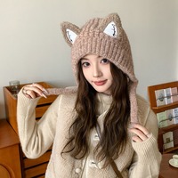 Cute Fox Ears Knitted Cap - Thumbnail 7