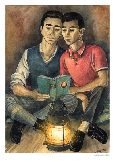 Dead Boy Detectives A4 Artprint: "Reading by lamplight"