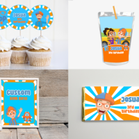 Blippi Birthday Party Decoration Editable and Printable - Thumbnail 1