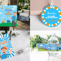 Blippi Birthday Party Decoration Editable and Printable - Thumbnail 2