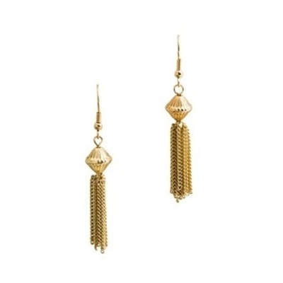 Gold tassel earrings