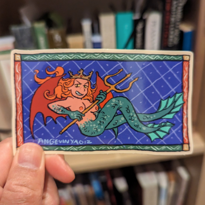 Medieval melusine sticker