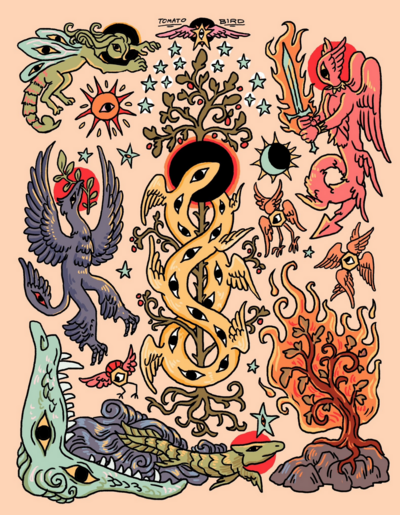 The Sons of God - Flash Sheet Print