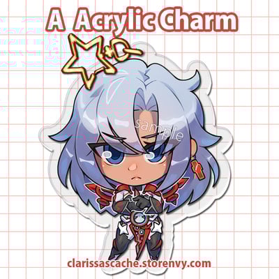 A acrylic charm