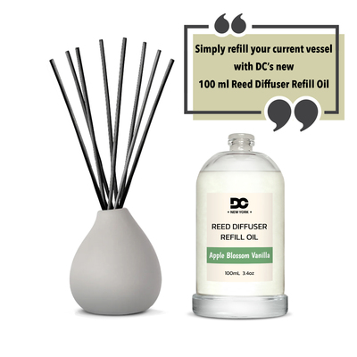 Daniella's candles apple blossom vanilla reed diffuser refill oil 3.4oz/100ml