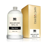 Daniella's Candles Black Velvet Reed Diffuser Refill Oil 3.4oz/100mL - Thumbnail 1