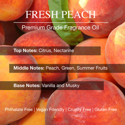 Daniella's candles fresh peach reed diffuser refill oil 3.4oz/100ml