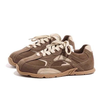 Vintage color block casual shoes trainer