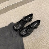 Retro Baroque Carved T-strap Loafers - Thumbnail 3