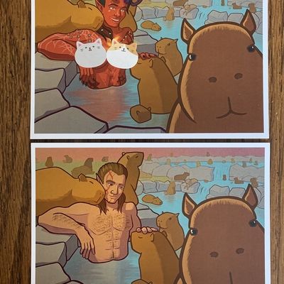 Capybara hot springs