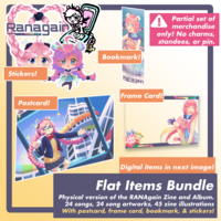 RANAgain "I Became A Vocaloid-P!" - Flat Merch Bundle (Physical Zine & Album) - Thumbnail 1