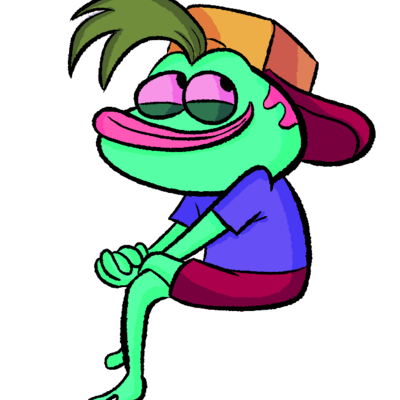 Frog teen happy sticker