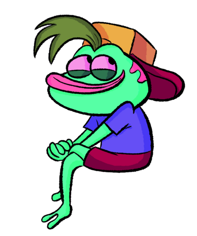 Frog Teen Happy Sticker