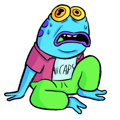 Frog teen sad sticker