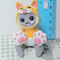 Corgi Hoodie Robot Figurine Resin Art Toy Mental Health Kawaii Desk Buddy - Thumbnail 7