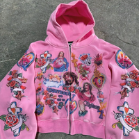 RETRO GOTHIC CROPPED ZIP - Thumbnail 1