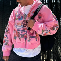 RETRO GOTHIC CROPPED ZIP - Thumbnail 2