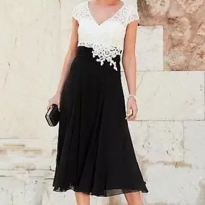  ankle length mother of the bride / groom dresses v neck cap sleeves top lace outdoor boho groom mom evening dresses 