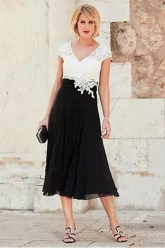  Ankle Length Mother Of The Bride / Groom Dresses V Neck Cap Sleeves Top Lace Outdoor Boho Groom Mom Evening Dresses 