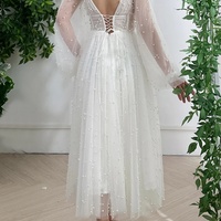 New Luxury Pearl A Pendant Wedding Dress Ball Dress - Thumbnail 1