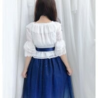 Starry Sky Gradient Lace Dress - Thumbnail 9
