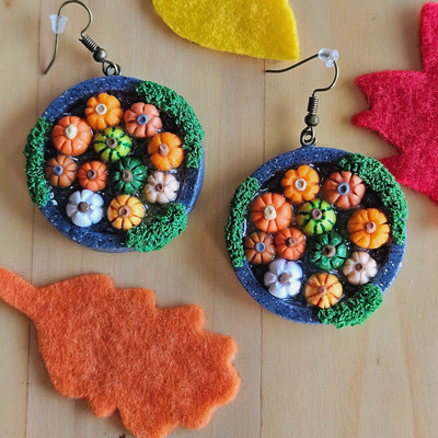 Pumpkin well earrings