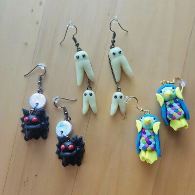 Cryptid & Yokai earrings
