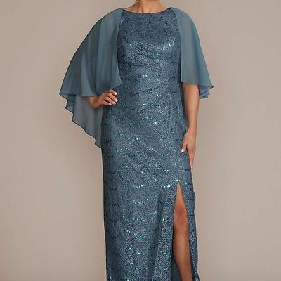 Green mother of bride/ groom dress sequins evening formal gowns