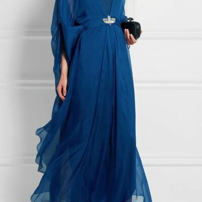 Royal blue mother of bride/ groom dress chiffon evening formal gowns