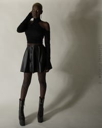 Intrigue Circle Skirt with Pockets - Matte Black - Thumbnail 6