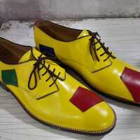 Handmade Multi Shaded Festival Customize Dress Lace Up Men's Shoes - Thumbnail 1