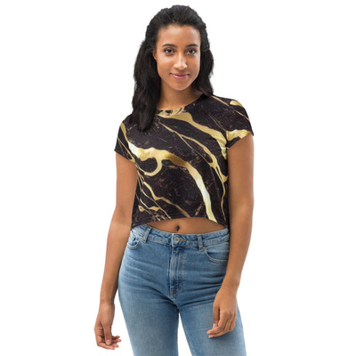 Star Struck Print Crop Tee