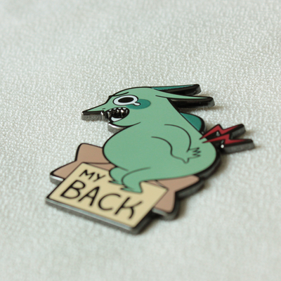 My back enamel pin