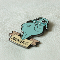 Anxious Enamel Pin - Thumbnail 1