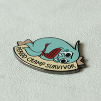 Period Cramp Survivor Enamel Pin - Thumbnail 1