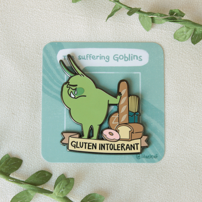 Gluten intolerant enamel pin