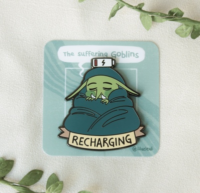 Recharging Enamel Pin