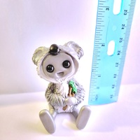 Koala Costume Robot Figurine Resin Art Toy Mental Health Kawaii Desk Buddy - Thumbnail 6