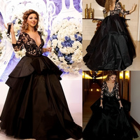 Luxurious and dignified organza V-neck A-line party dress - Thumbnail 1